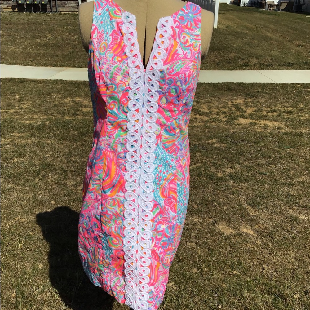 Lilly Pulitzer Ryder Shift Size Multi Swish Fish